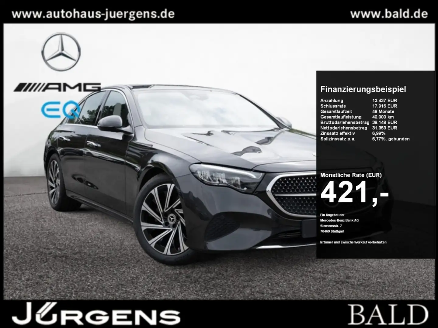 Mercedes-Benz E 220 d Avantgarde/LED/Cam/Pano/Totw/Distr/19'' Gris - 1