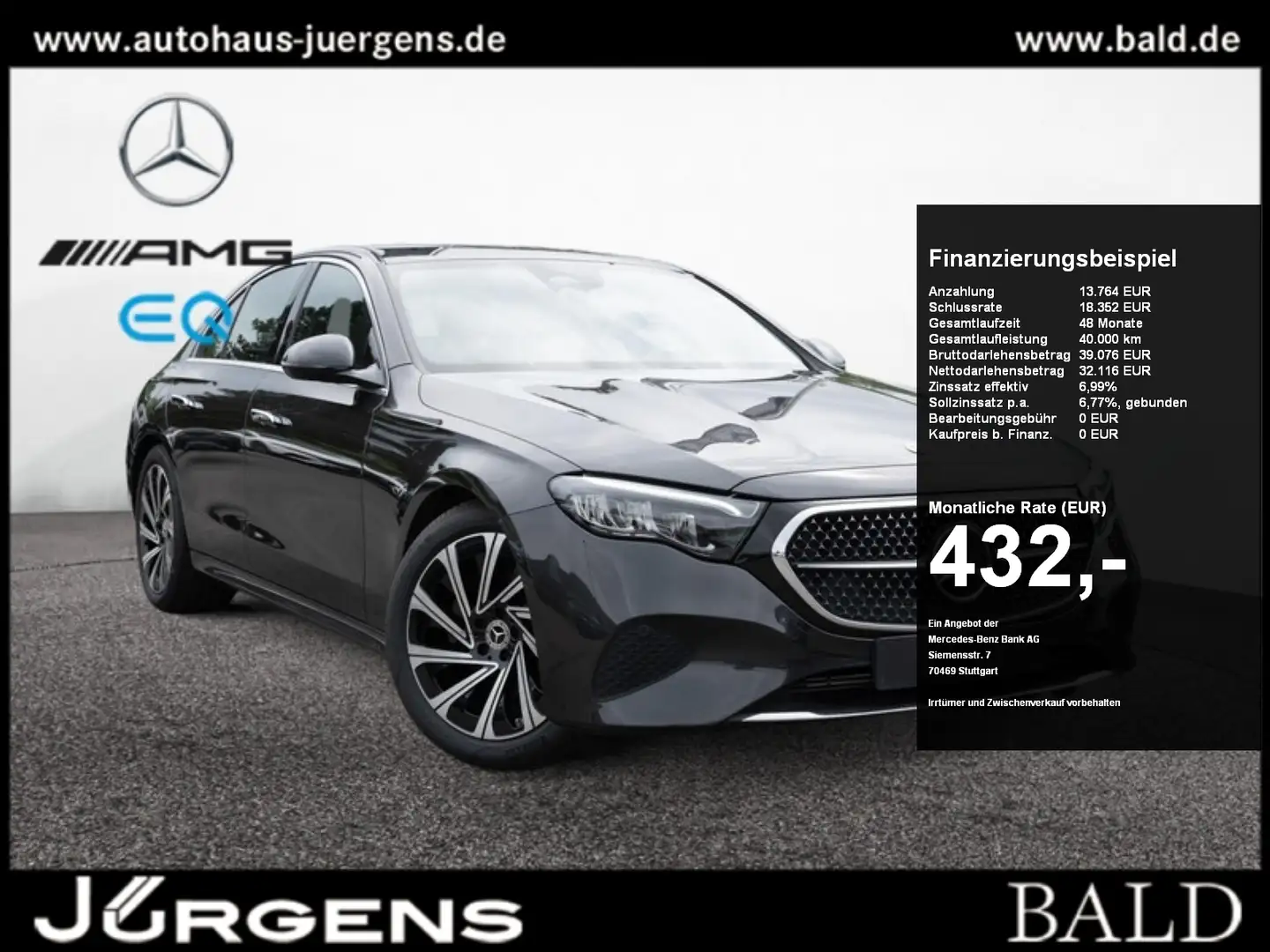 Mercedes-Benz E 220 d Avantgarde/LED/Cam/Pano/Totw/Distr/19'' Grau - 1