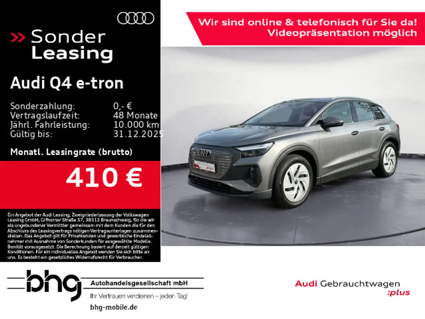 Audi Q4 e-tron Q4 E-Tron 45 LED/Assist/Kamera/Navi/Connect uvm. Grau - 1