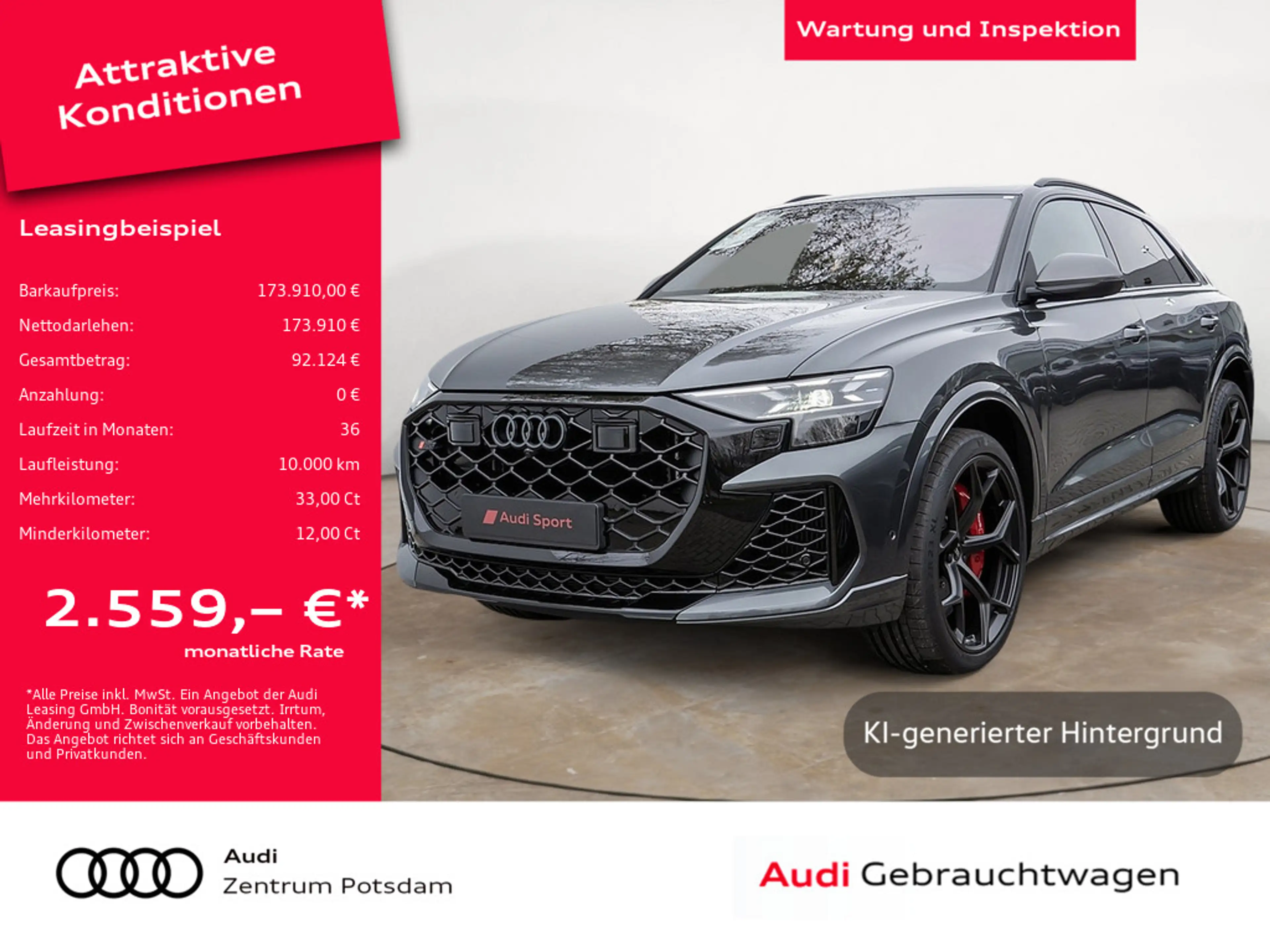 Audi RS Q8 SUV performance LASER PANO AHK STANDHZ