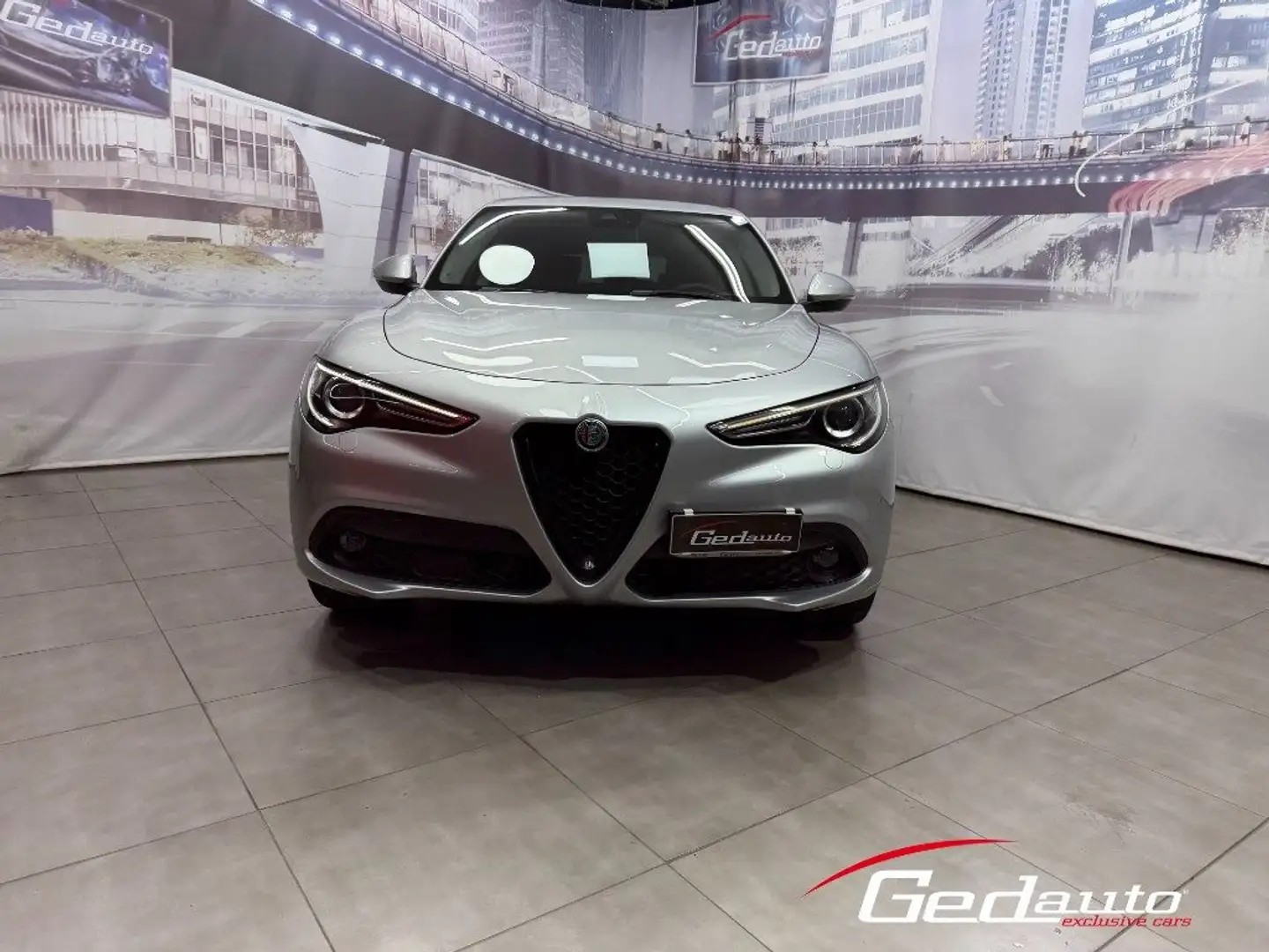Alfa Romeo Stelvio 2.2 Turbodiesel 190 CV AT8 Q4 Sprint full-led navi Argento - 1