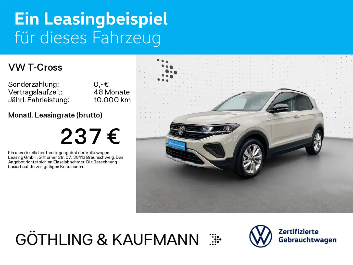 Volkswagen T-Cross Life GOAL 1.0 TSI*NAVI*LED*SHZ*PDC*ACC*A Grau - 2