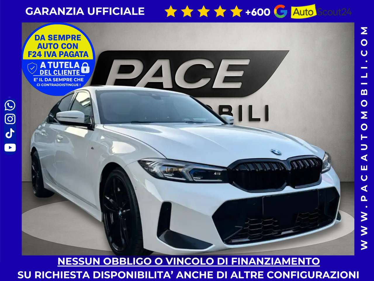 BMW 320 D BLACK PACK MSPORT M-SPORT M SPORT 19" PDC TETTO