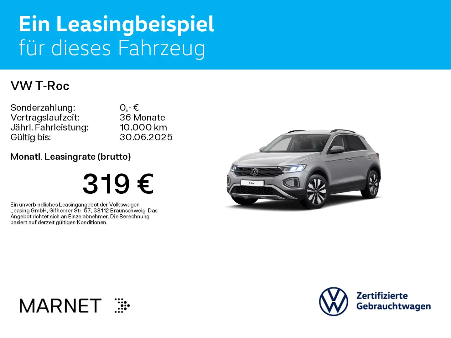 Volkswagen T-Roc MOVE 1.5 TSI DSG* Navi*Kamera*Digital*LED* Silber - 2