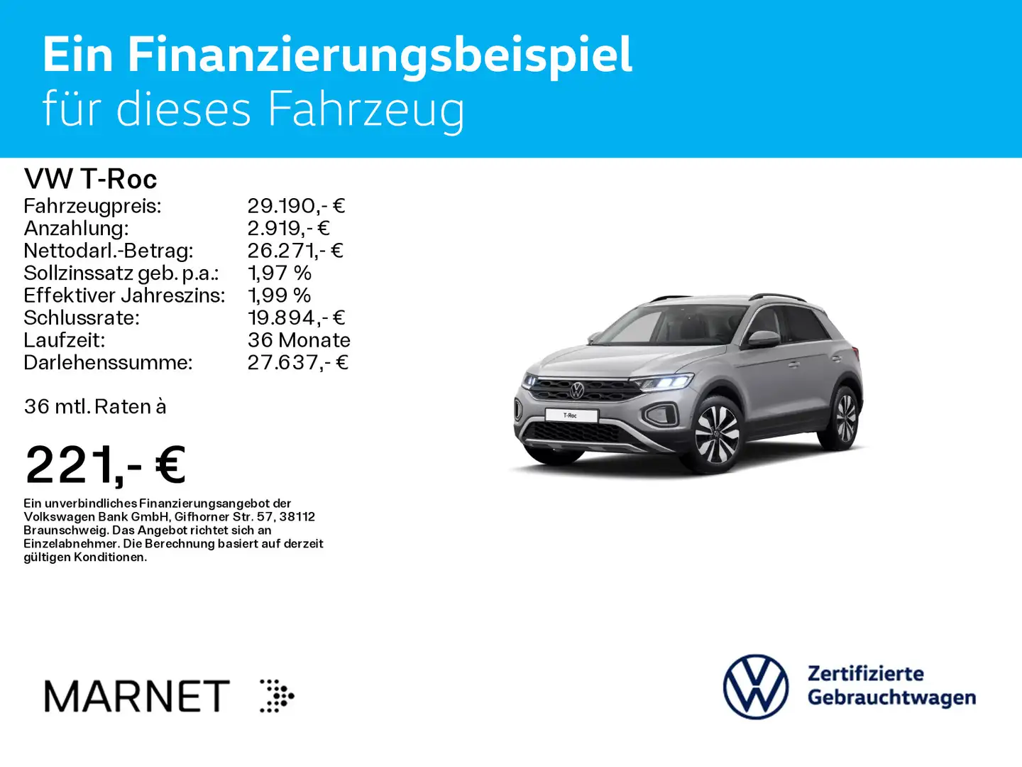 Volkswagen T-Roc MOVE 1.5 TSI DSG* Navi*Kamera*Digital*LED* Argent - 2