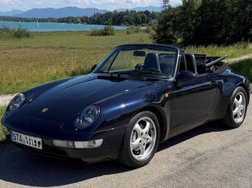 911 Carrera 4 Cabrio, Schalter, 1. deutsche Hand, 2+ Classic Data, Nachtblau Metallic, Raffleder schwarz, unfallfrei