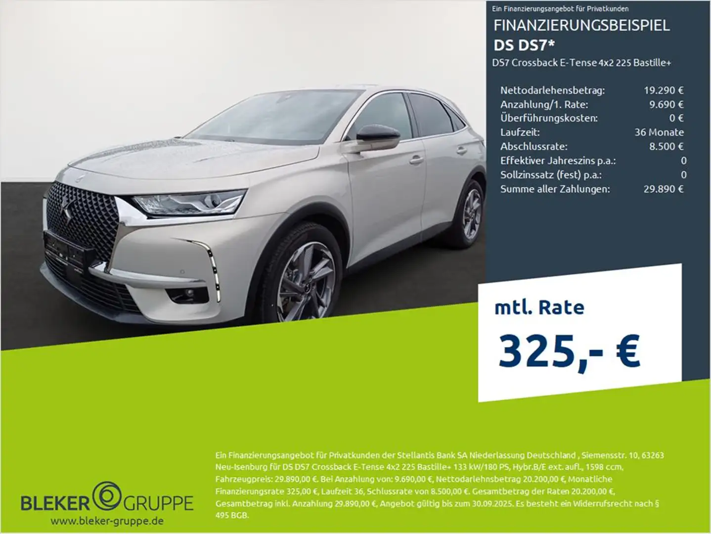 DS Automobiles DS 7 DS7 E-Tense 225 Bastille + 4x2 - 1