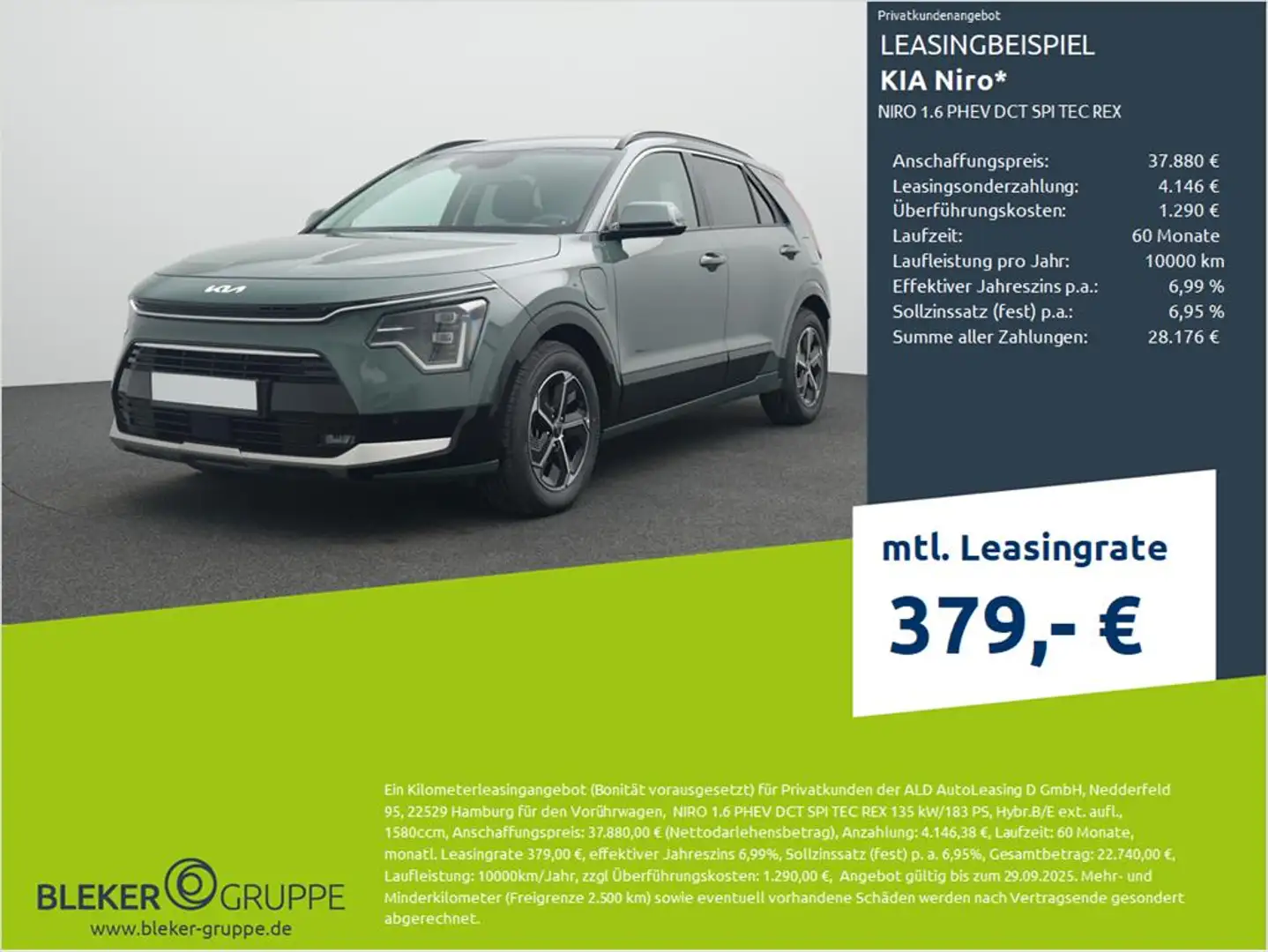 Kia Niro NIRO 1.6 PHEV DCT SPI TEC REX Grün - 1