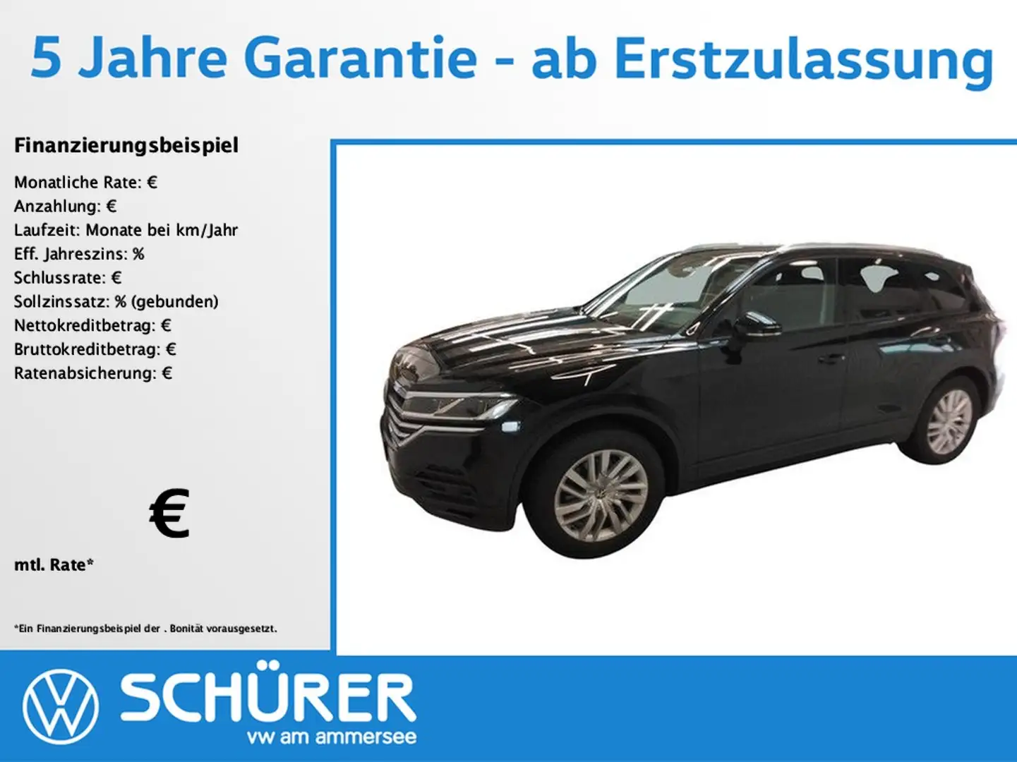 Volkswagen Touareg 3.0TDI 4Motion Led AHK Luft Leder ACC Nero - 1