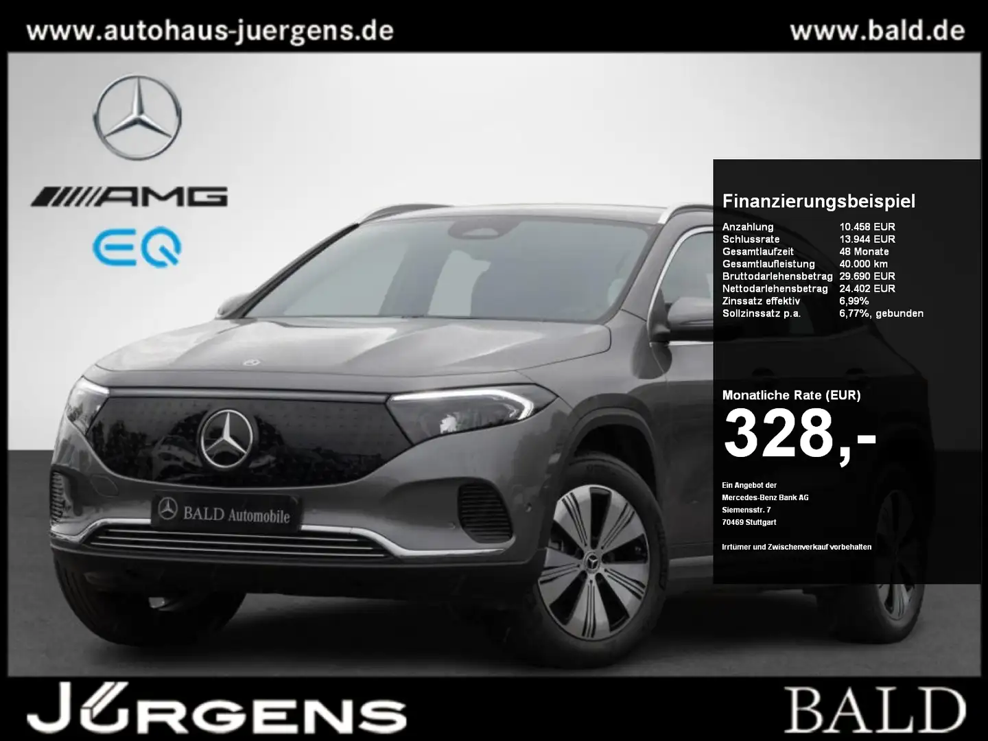 Mercedes-Benz EQA 300 4M Progressive-Advanced/LED/Cam/DAB/Easy Szary - 1