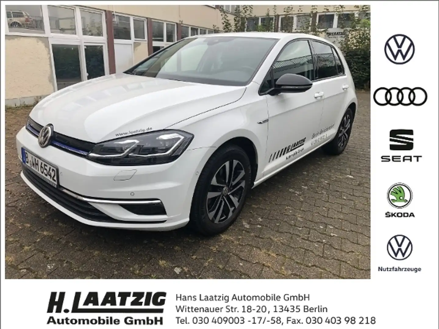 Volkswagen Golf VII 1.5 TGI DSG IQ.DRIVE Navi LED ACC Blanco - 1