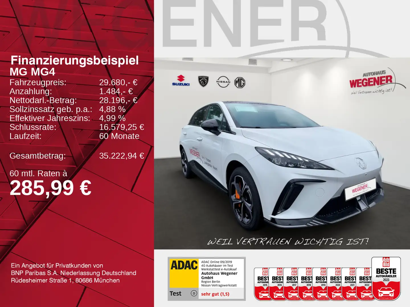 MG MG4 XPOWER 4x4 64 kWh 435PS Track-Mode-Display Weiß - 2