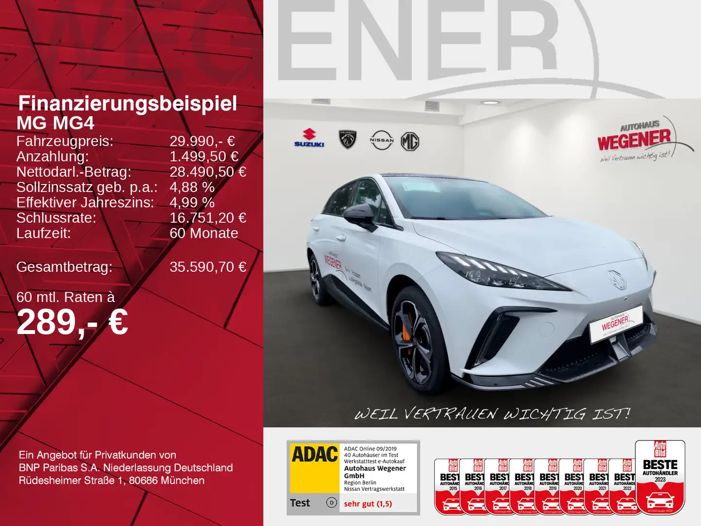 MG MG4 XPOWER 4x4 64 kWh 435PS Track-Mode-Display Weiß - 2