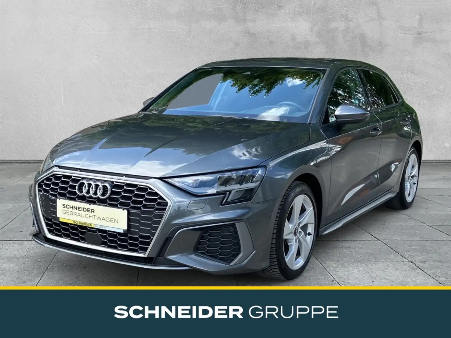 Audi A3 35 TFSI S-Line S-Tronic LED+NAVI+SHZ+ACC+DAB Gris - 1