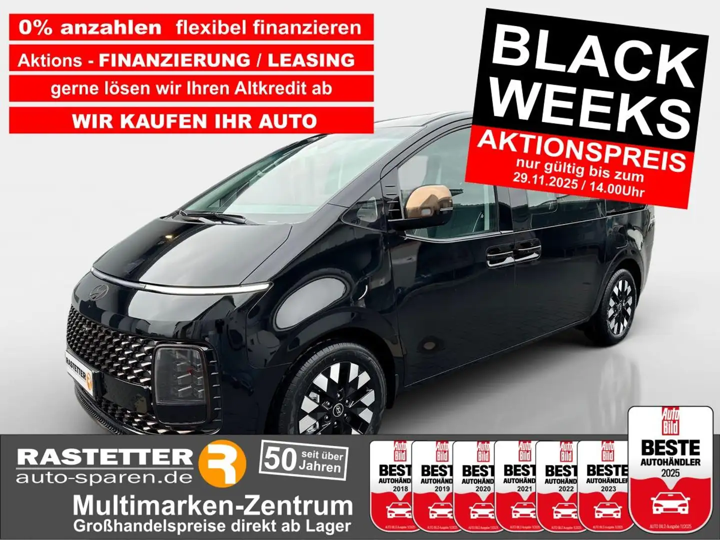 Hyundai STARIA Hybrid 5Jahre+Signature+7Sitze+Nappa+BOSE+Relax+Si Negro - 1