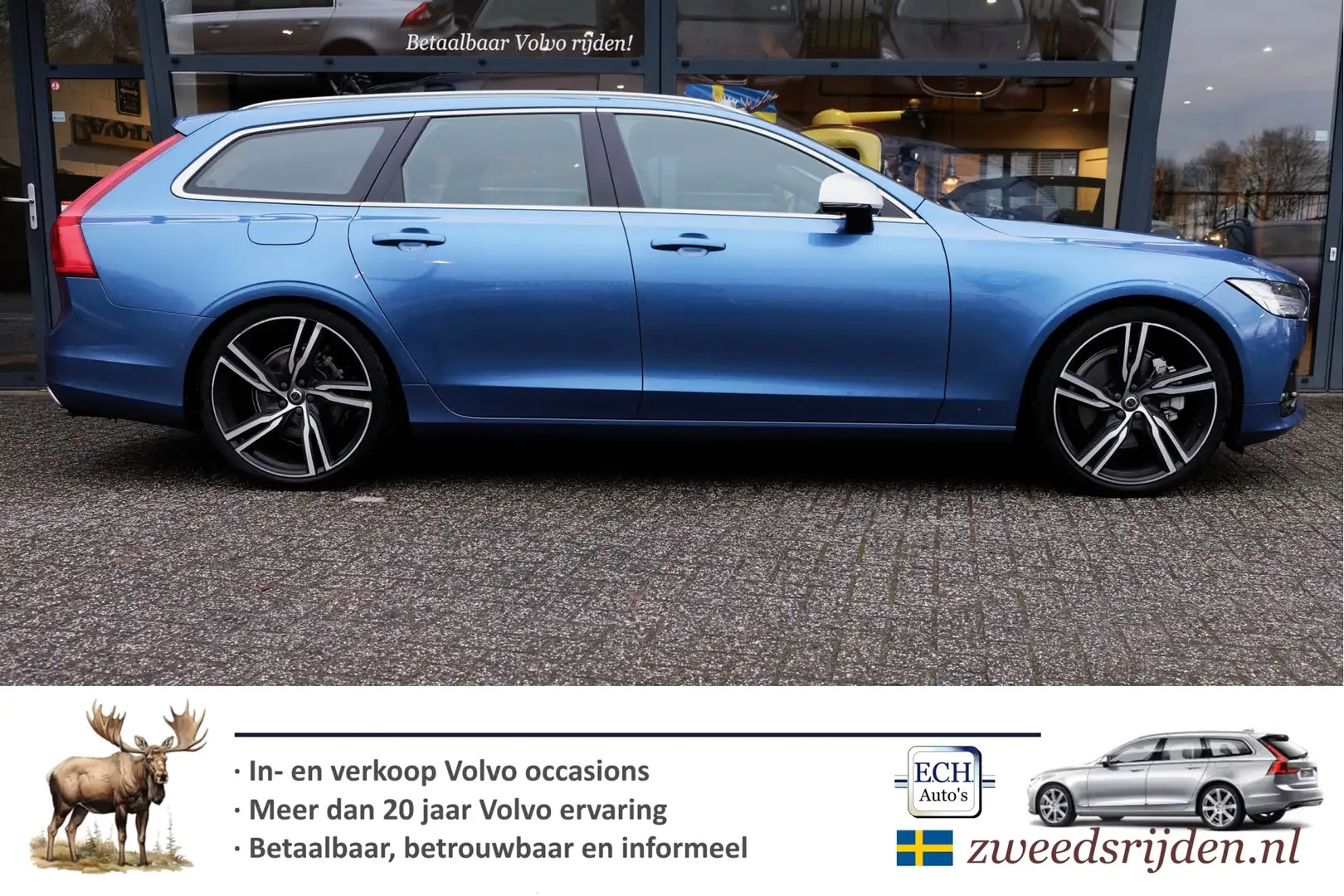Volvo V90 2.0 T5 R-Design Polestar Engineered, Panodak, DAB, Bleu - 2