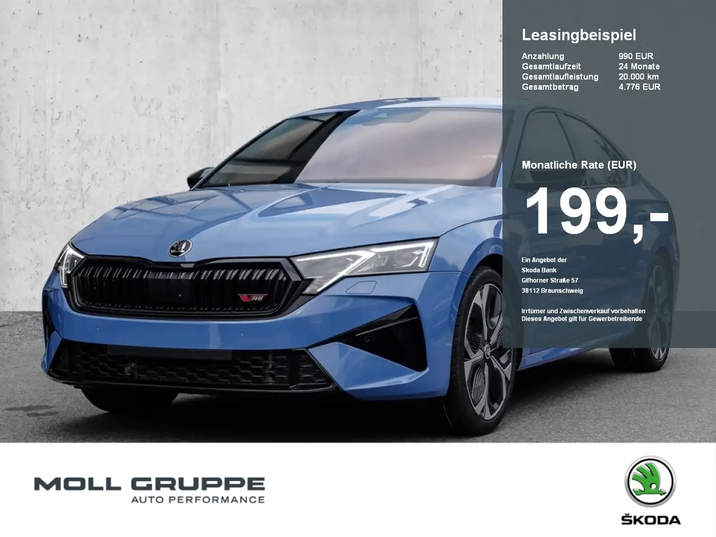 Skoda Octavia 2.0 TSI DSG RS NAVI LM ACC KEYLESS Blau - 1