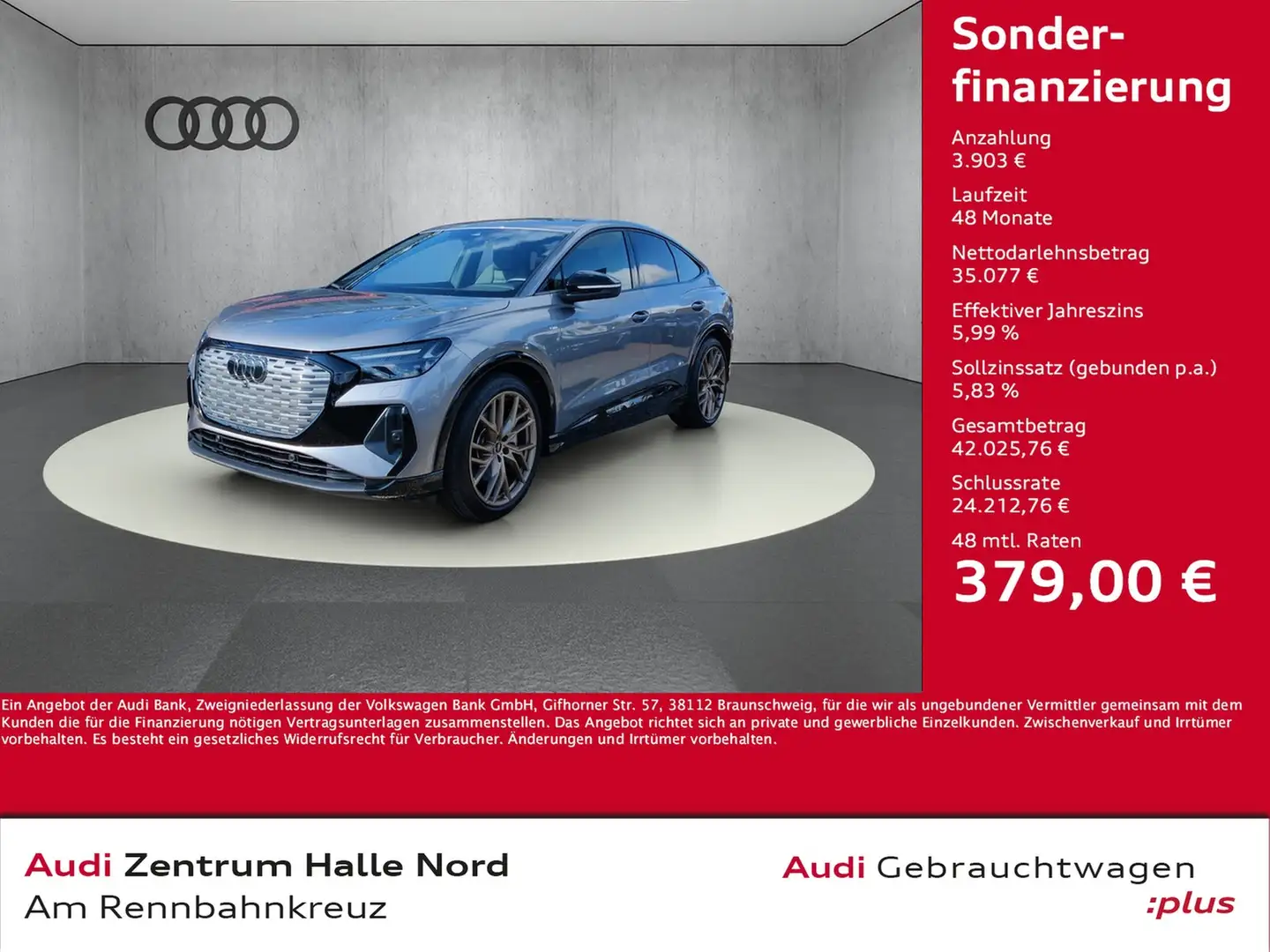 Audi Q4 e-tron Sportback S line 50 quattro Grau - 1