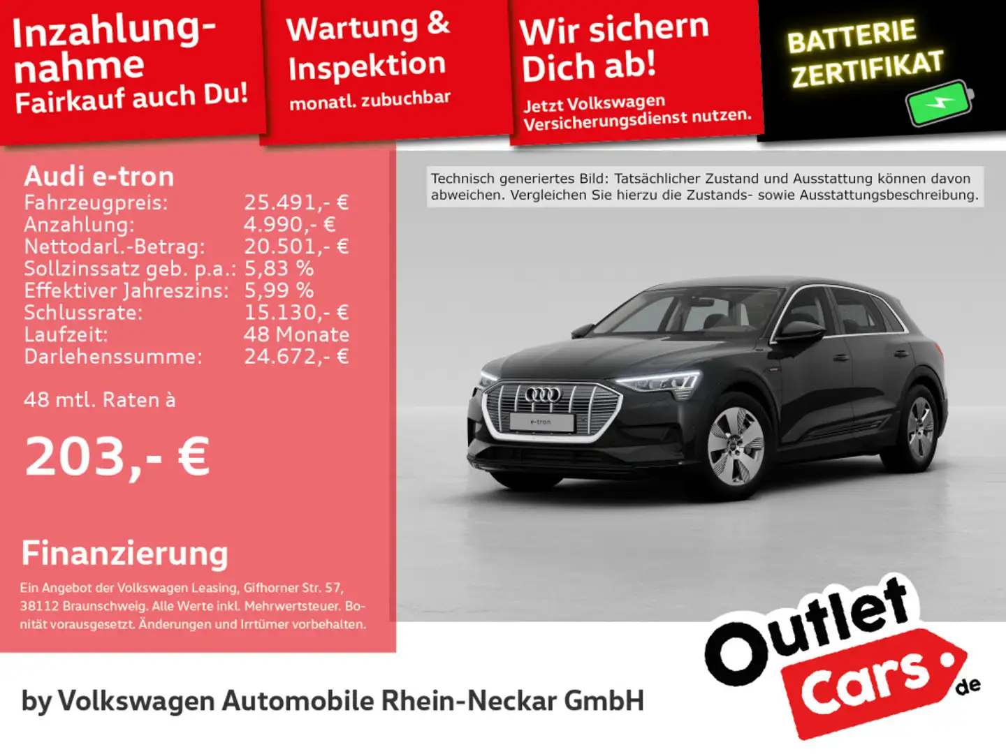 Audi e-tron quattro LED Navi Automatik Klima PDC uvm Schwarz - 1