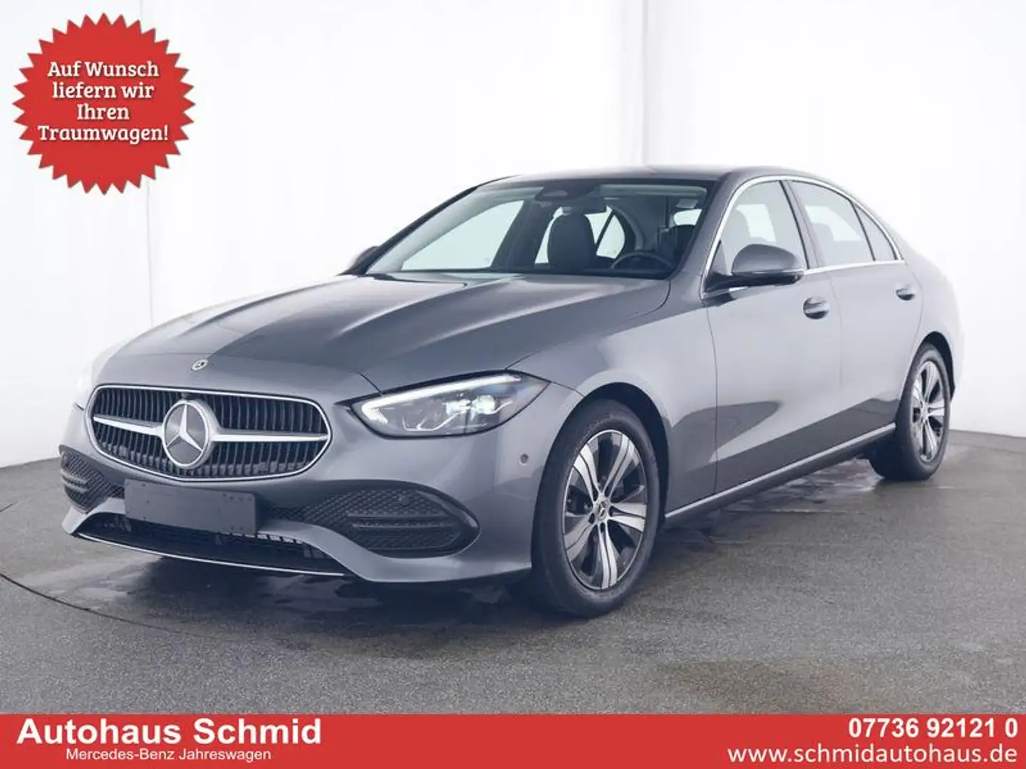Mercedes-Benz C 200 Limousine d, Avantgarde Advanced, AHK, 360 Kame... Grau - 1
