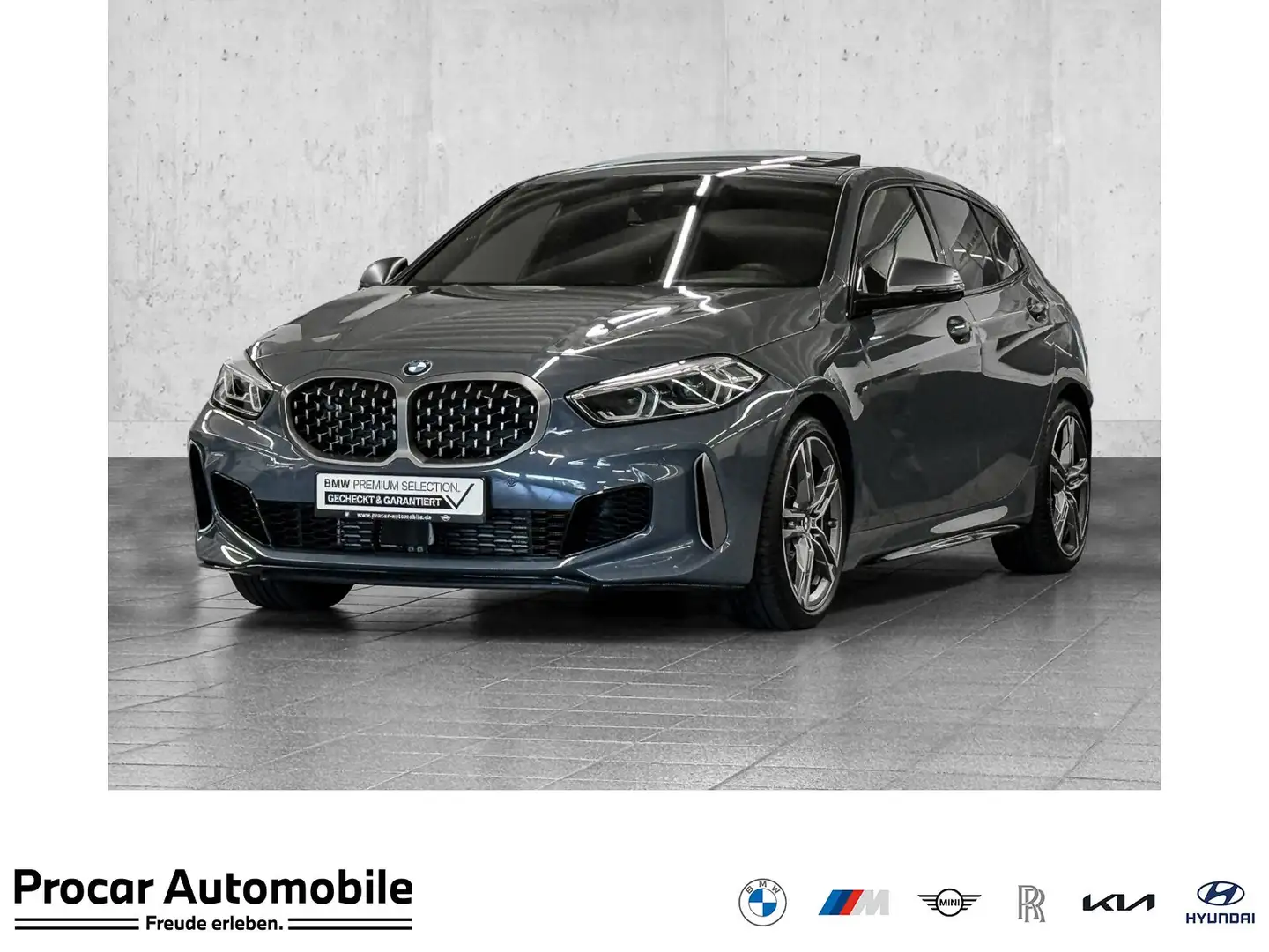 BMW 135 M135i xDrive XDRIVE+PANO+SHZ+LHZ+LED+DAB+PDC+UVM. Grigio - 1