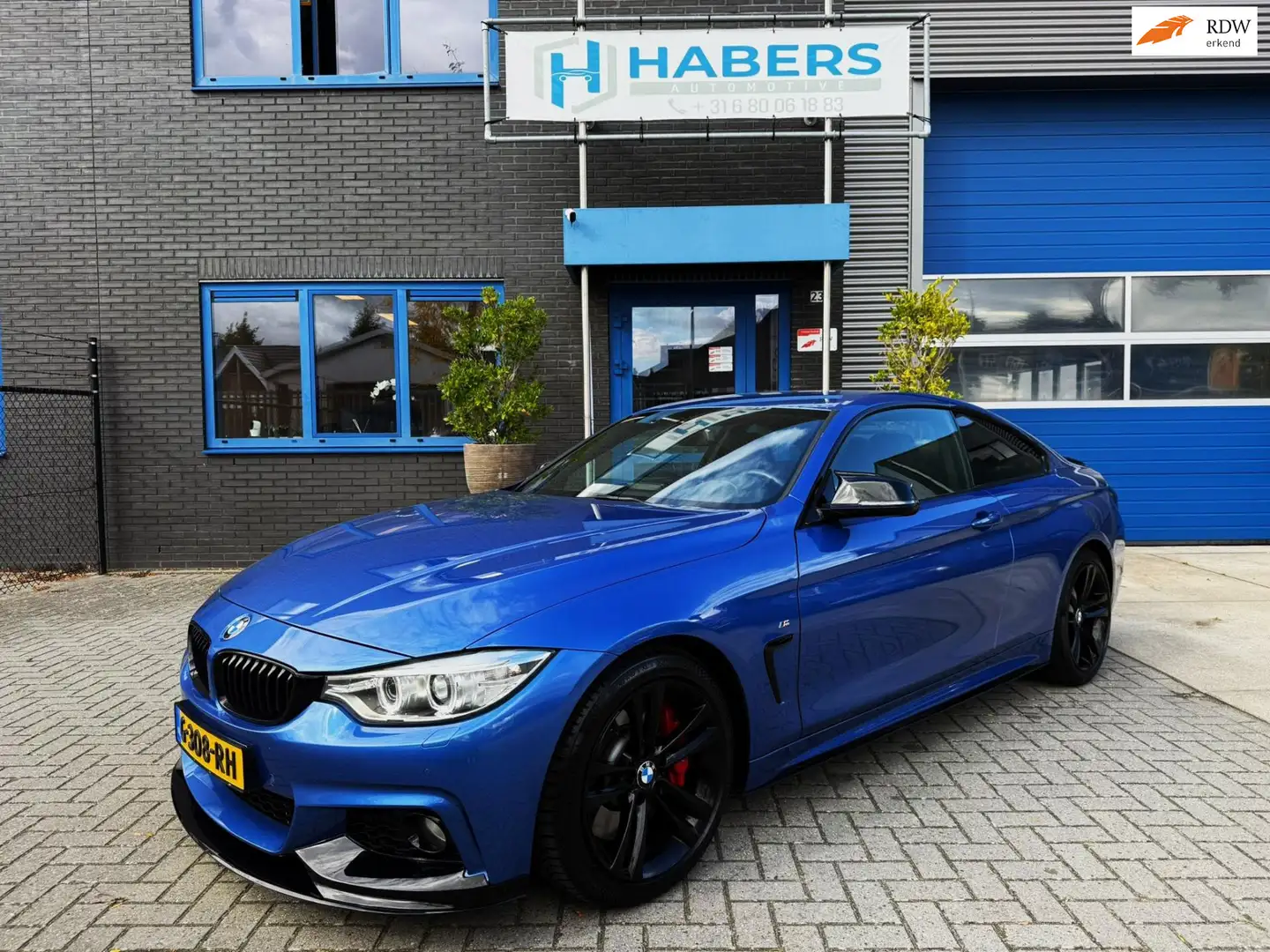 BMW 428 4-serie Coupé 428i High Executive 245PK|Navi|M-Pak Blauw - 1