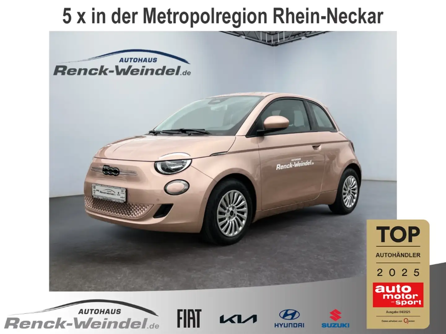 Fiat 500e Klimaaut. NAVI PDCv+h Rückfahrkam. Apple CarPlay A Gold - 1