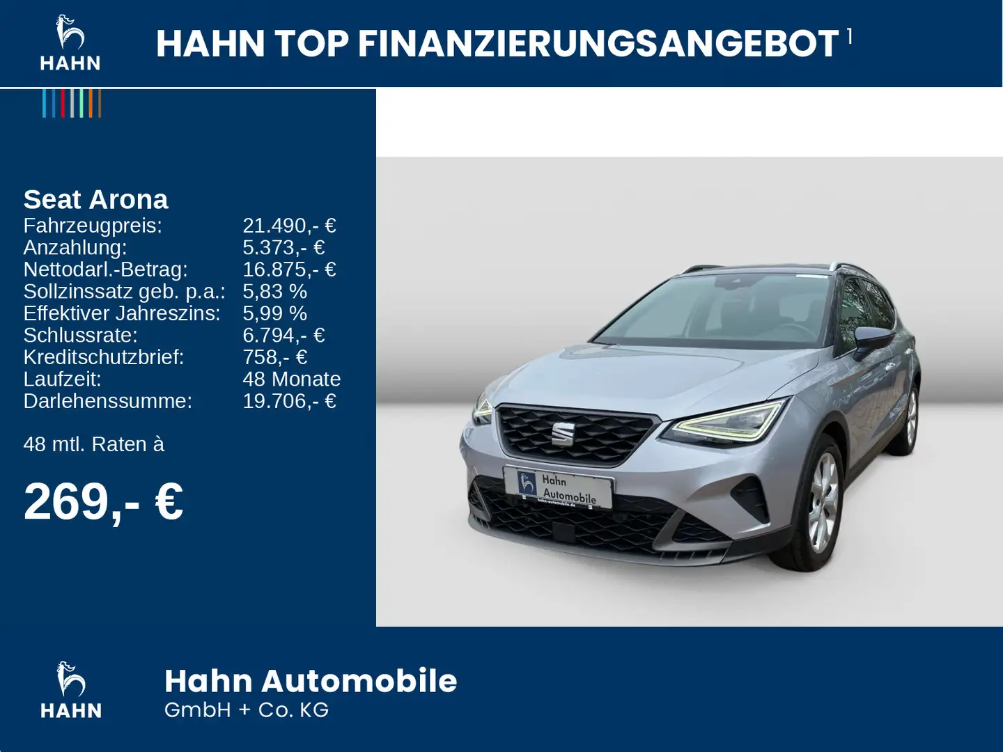 SEAT Arona FR 1.5TSI DSG LED AHK Navi DAB Sitzh. Argento - 2