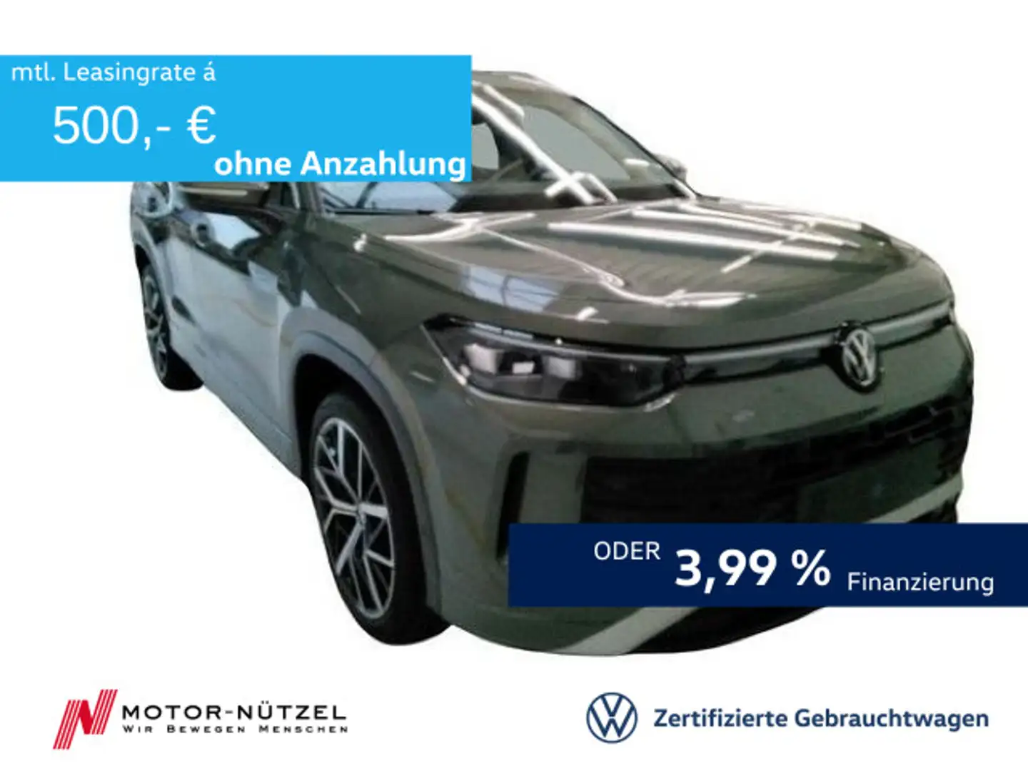 Volkswagen Tayron 1.5 eTSI DSG 5JG+LEDplus+NAVI+AHK+PANO+VC Grün - 1