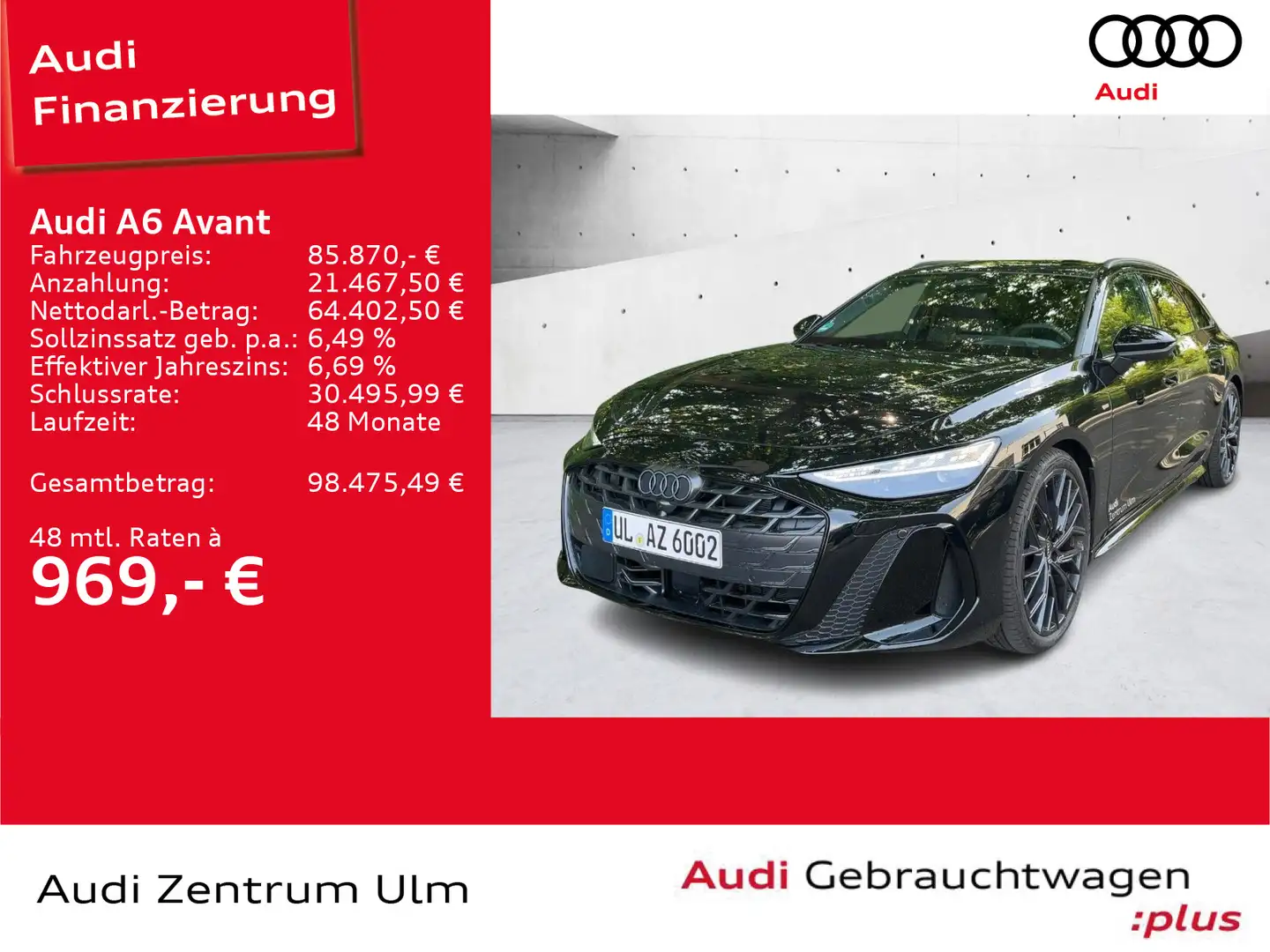 Audi A6 S-Line edition one TFSI qu 21 AHK PANO Negro - 1