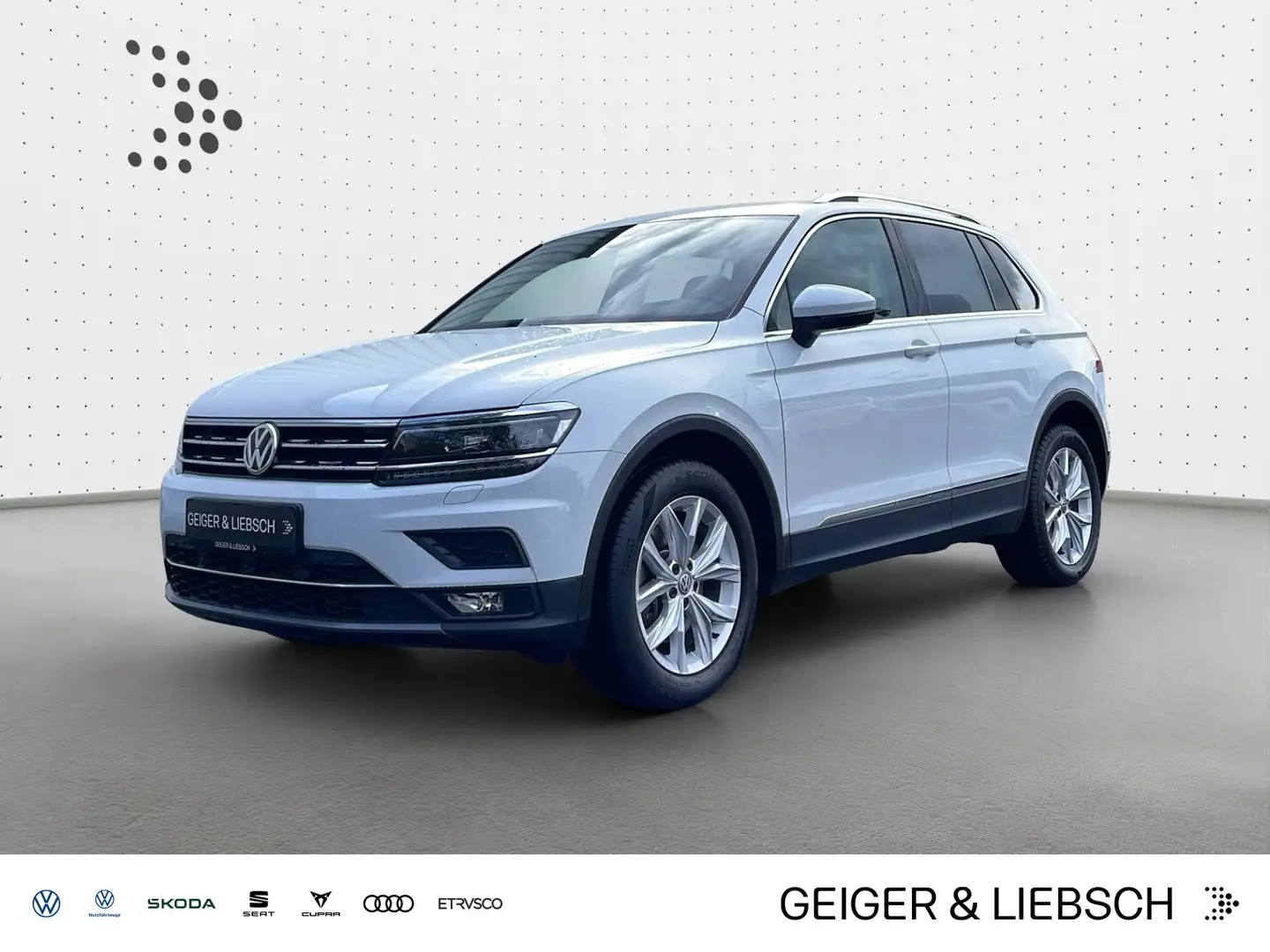 Volkswagen Tiguan 2,0 TDI Highline 4M LED AHK StHz Kamera Blanc - 1