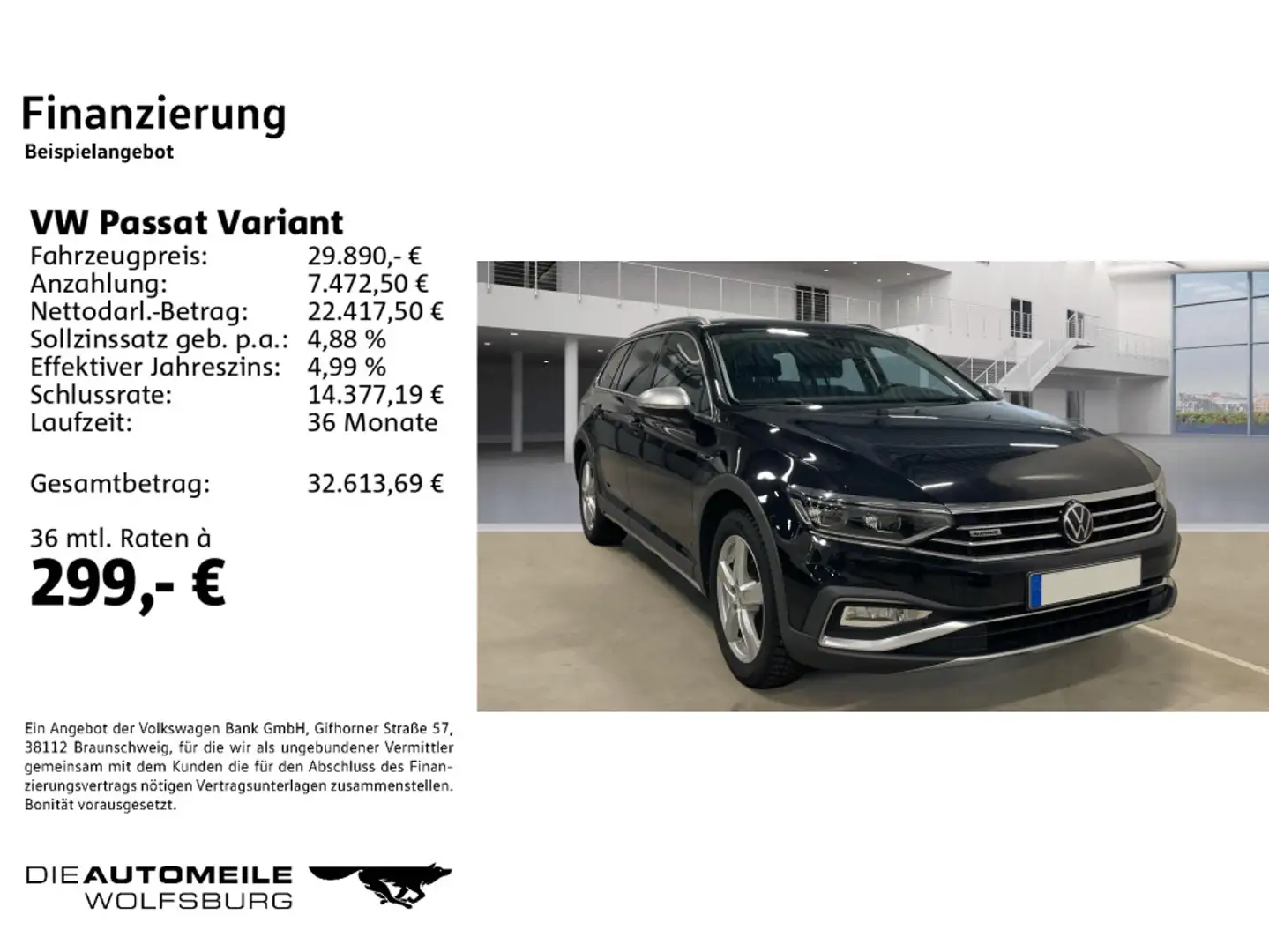 Volkswagen Passat Variant 2.0TDI DSG 4M ALLTRACK STANDHZ/AH Schwarz - 2