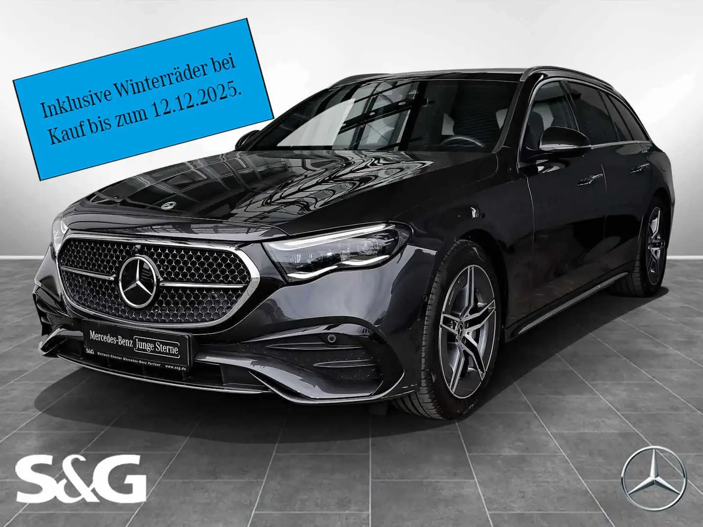 Mercedes-Benz E 300 e T AMG DISTRONIC+BURMESTER+MEMORY+360°+19 Grau - 1