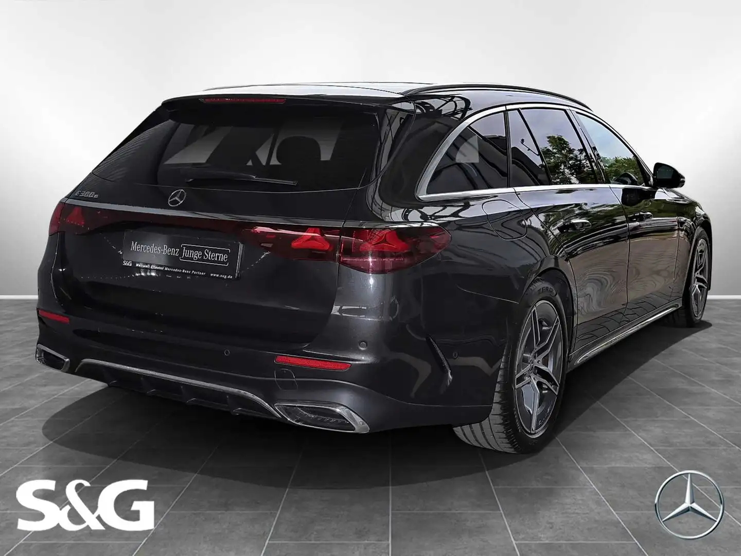 Mercedes-Benz E 300 e T AMG DISTRONIC+BURMESTER+MEMORY+360°+19 Gris - 2