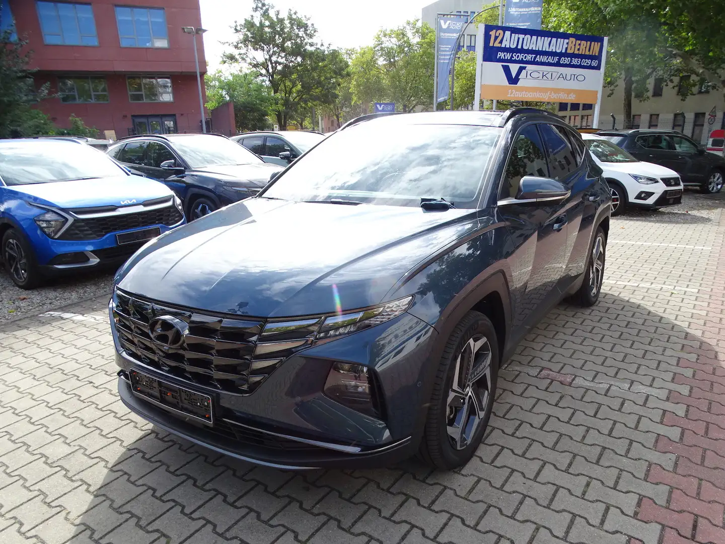 Hyundai TUCSON 1.6 TGDI Prime Hybrid 4WD Autom-Pano. AHK Bleu - 1