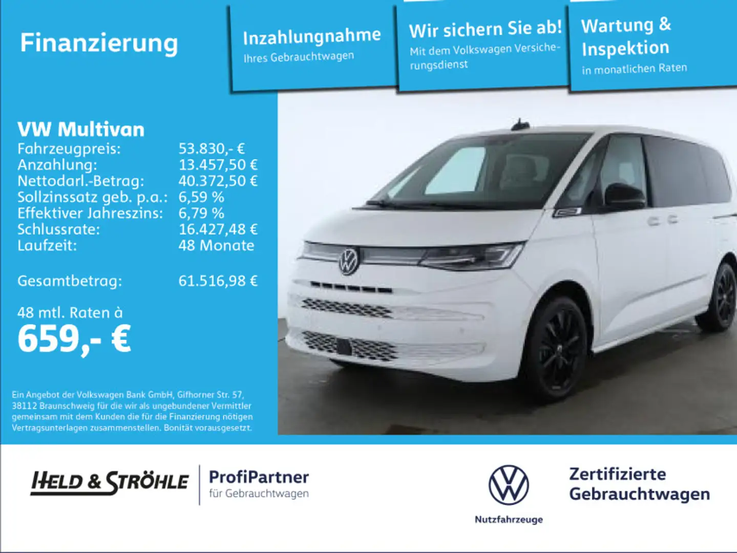 Volkswagen T7 Multivan T7 Multivan Style 2.0TSI 18 7S ACC AHK NAVI STHZ Weiß - 1