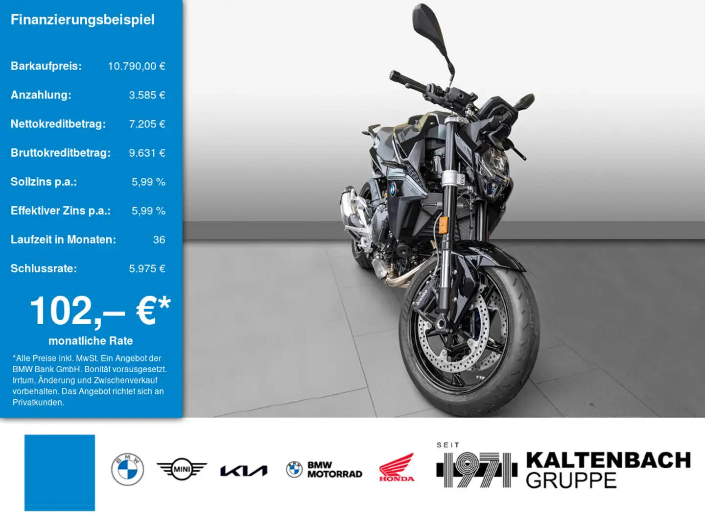 BMW F 900 R Triple BLACK SUPER DEAL KOMFORT-P. Чорний - 1