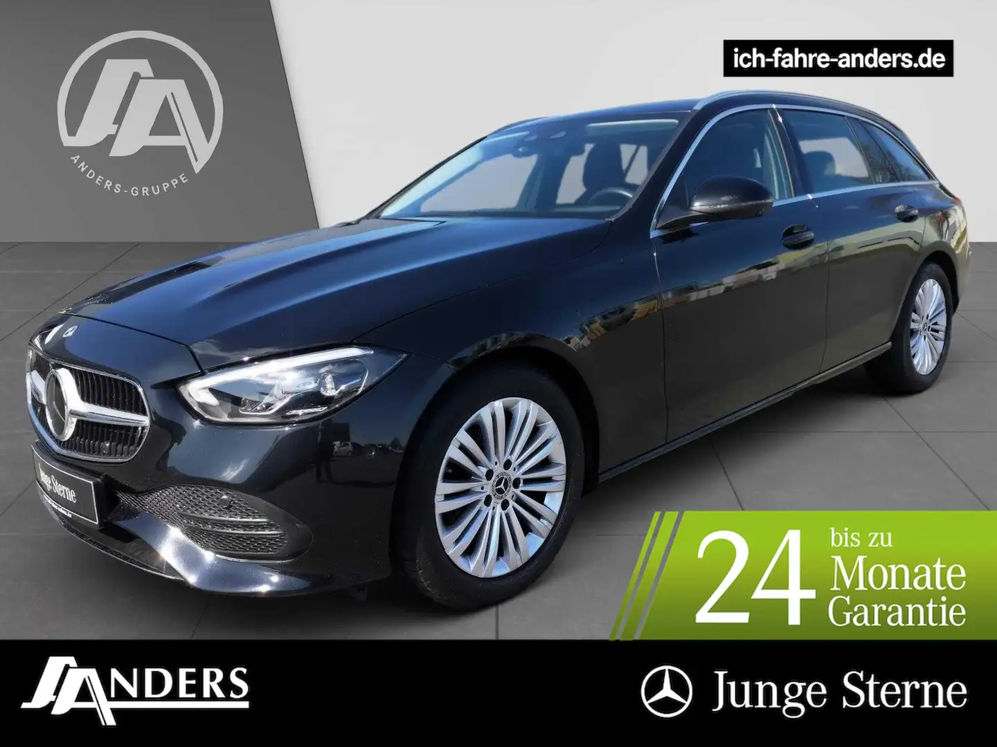 Mercedes-Benz C 220 d 4M T Avantgarde+MBUX+Distr+LED+360°+EASY Zwart - 1