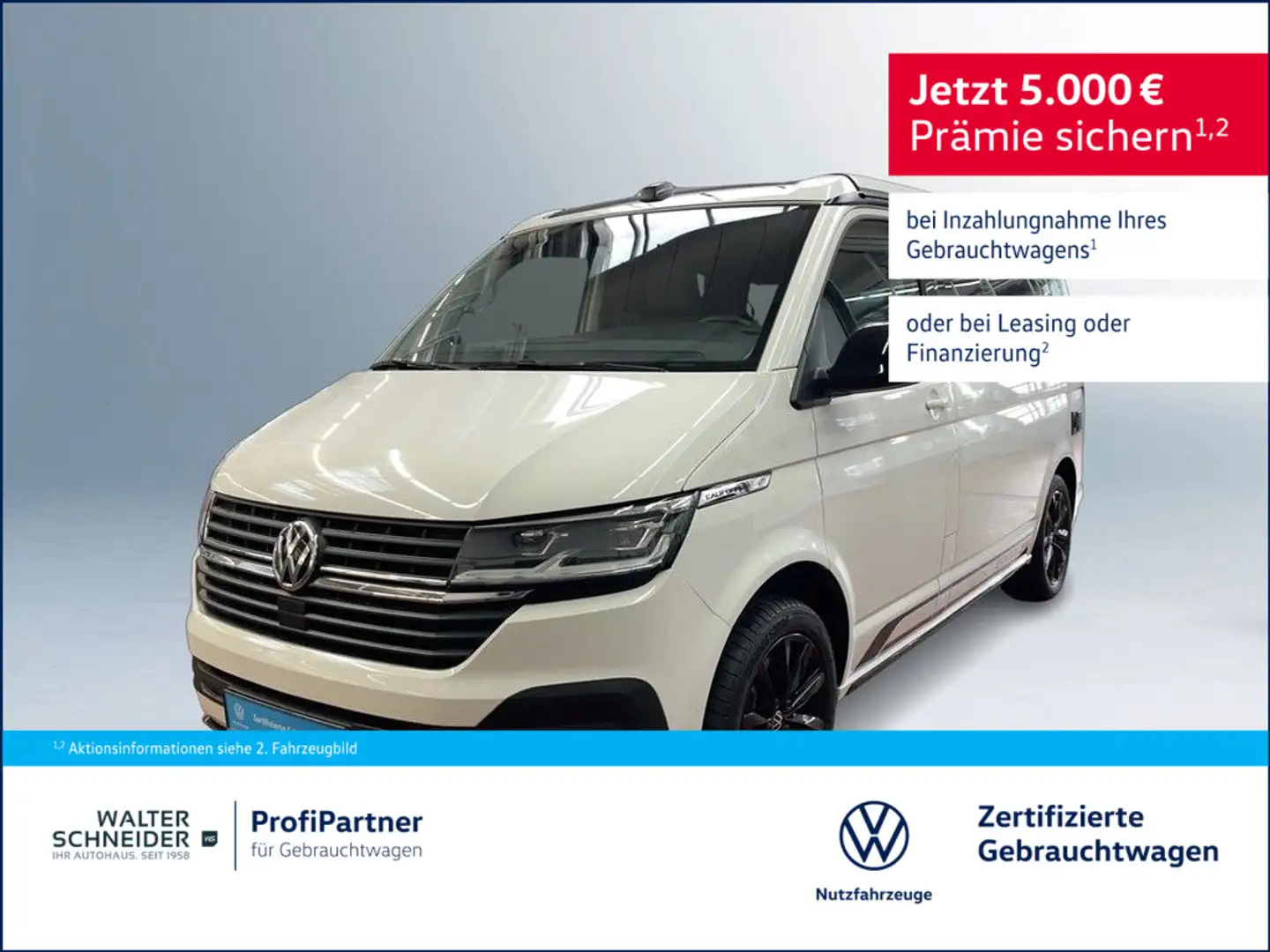 Volkswagen T6.1 California 2.0TDI DSG Ocean Edition LED AHK Білий - 1