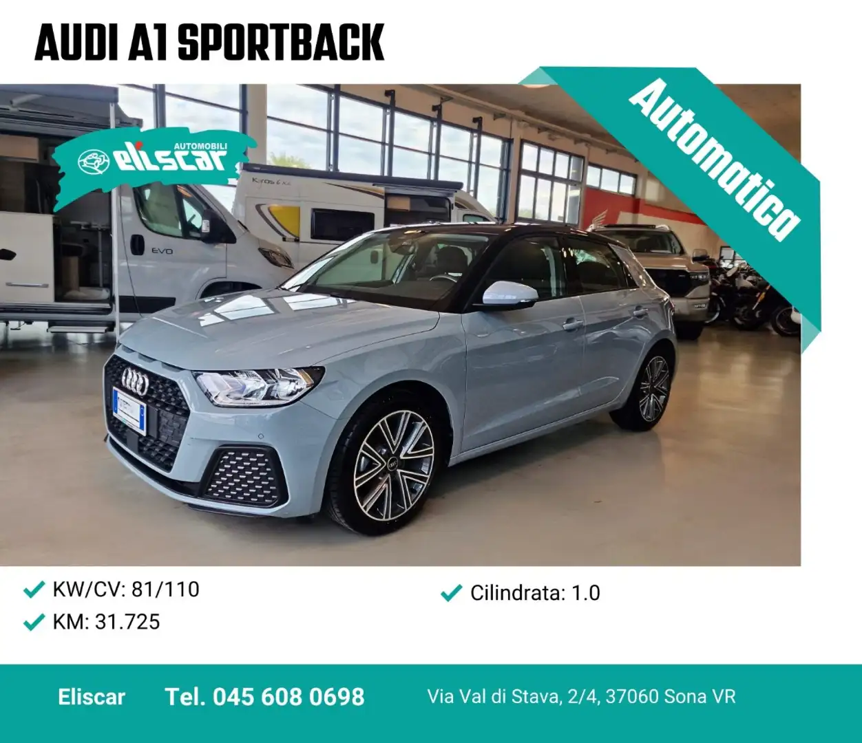 Audi A1 SPB 30 TFSI S tronic Admired Grigio - 1