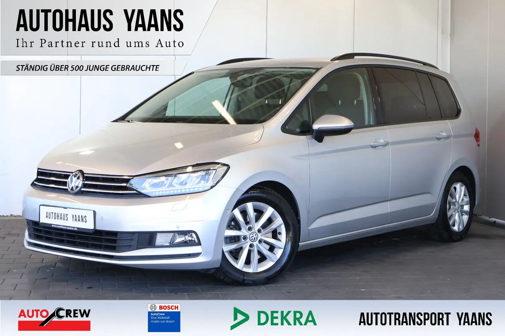 Volkswagen Touran 1.6 TDI DSG Comf. ACC+SIDE+KAM+LED+7 SITZ Argent - 1