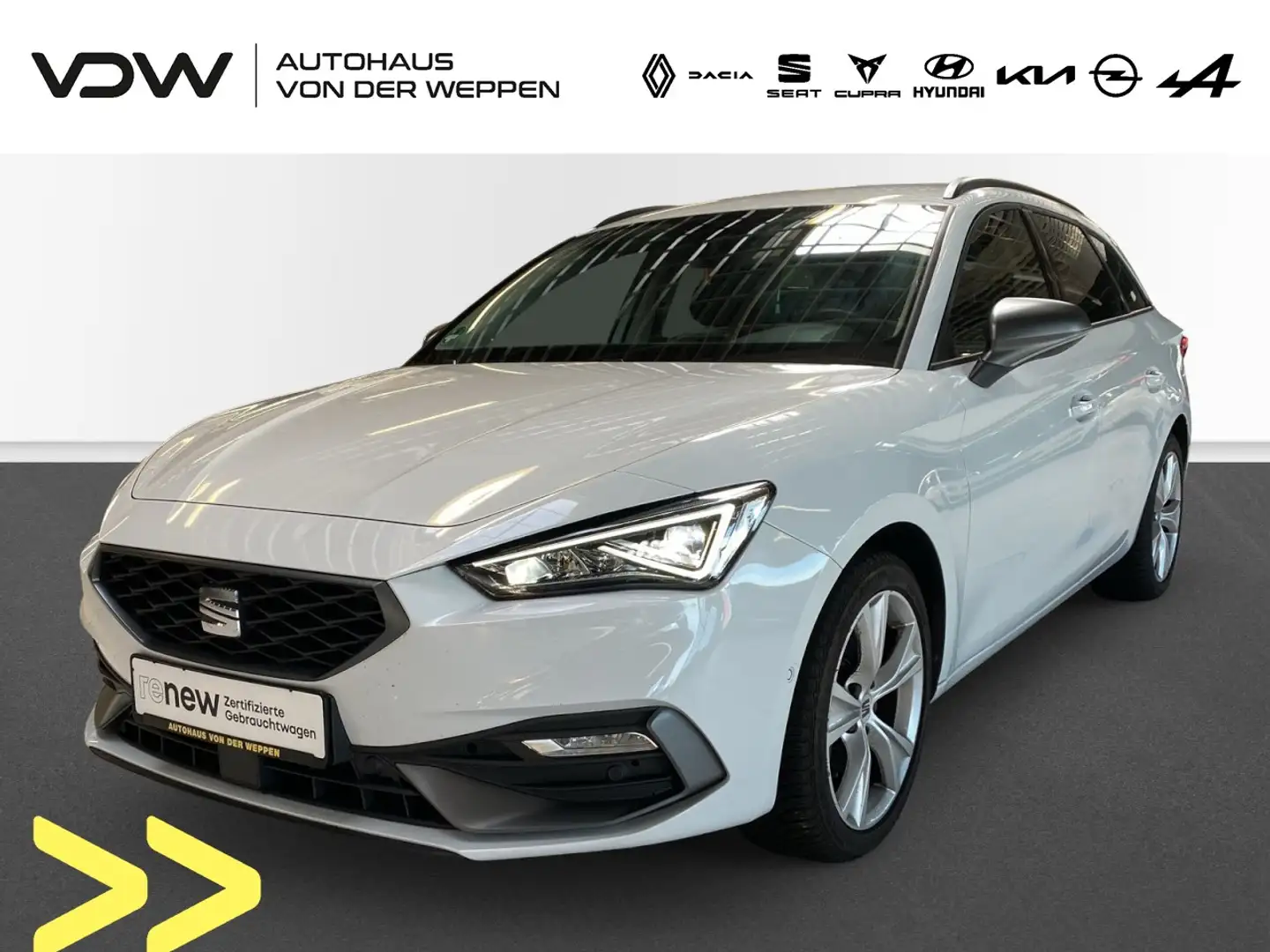 SEAT Leon Sportstourer FR 2.0 TDI DSG 4Drive ACC Klima Navi Weiß - 1