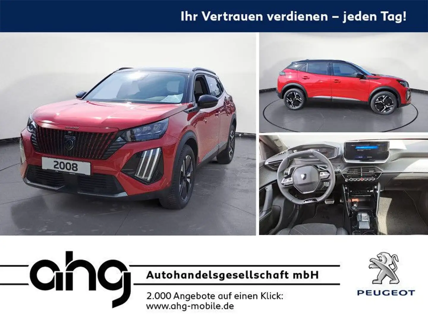 Peugeot 2008 GT HYBRID 136 e-DSC6 BLACKMONTH ANGEBOT Sic Rot - 1