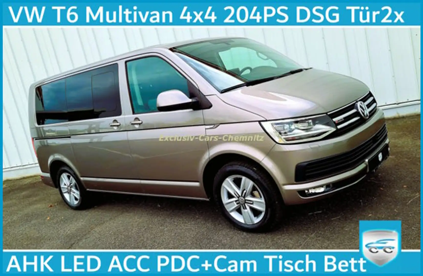Volkswagen T6 Multivan 4Motion 204PS DSG LED 2Tür Motor NEU Comfortline Beige - 1