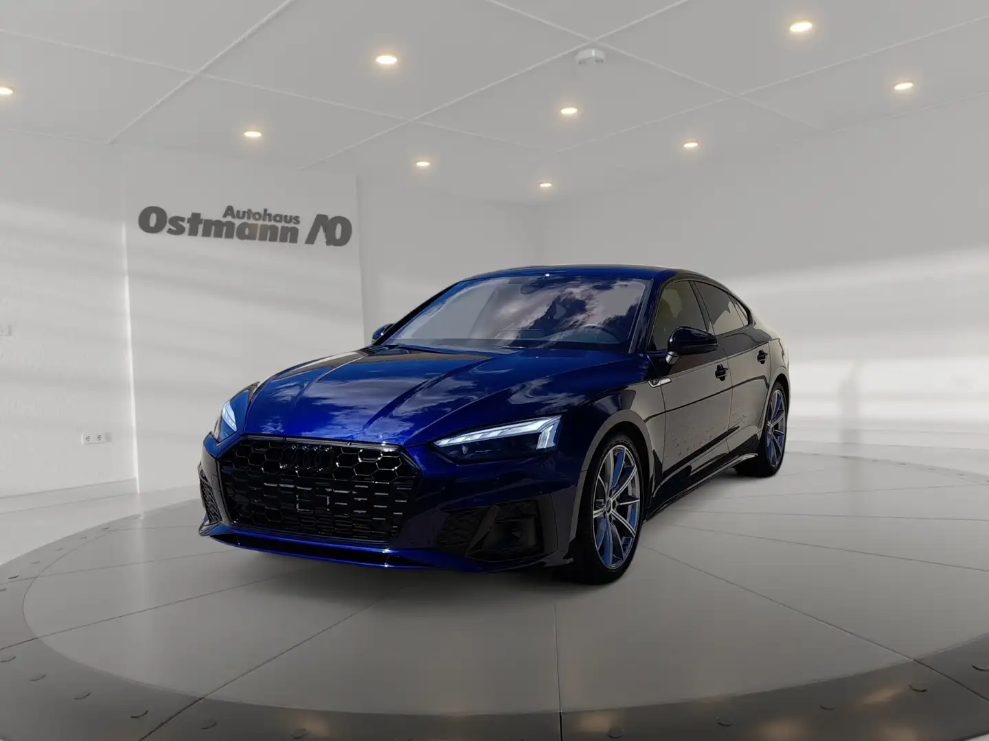 Audi A5 Sportback 40 2.0 TFSI S-Line 4xSHZ KAM Blauw - 2