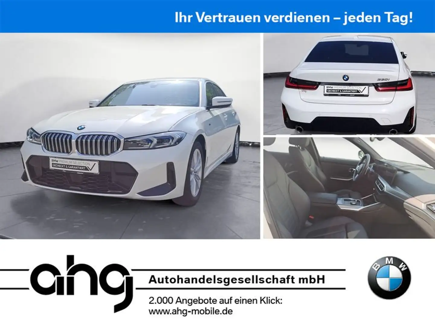 BMW 330 i Automatic M Sportpaket Innovationsp. AHK Weiß - 1
