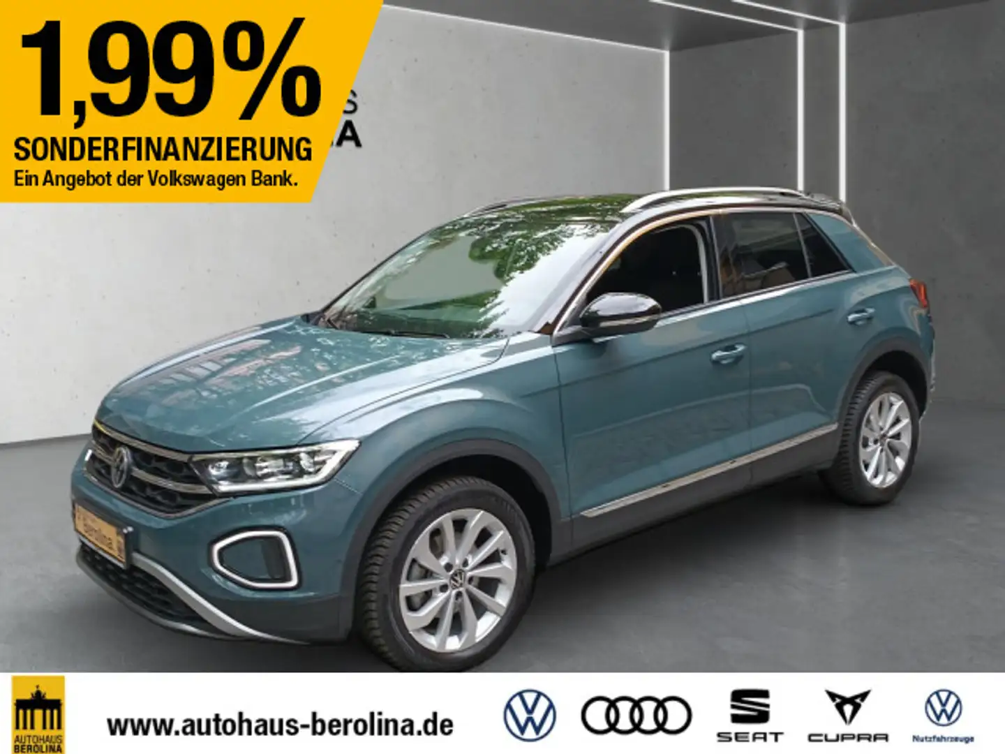 Volkswagen T-Roc 1.5 TSI Style DSG *AHK*ACC*LED+*NAV*SHZ* Blau - 2