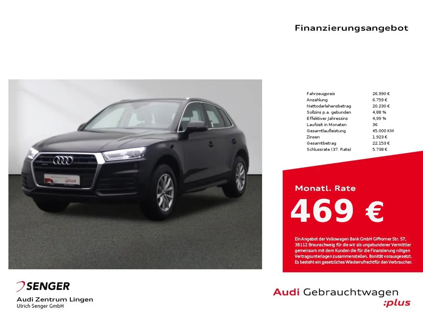 Audi Q5 40 TDI quattro MMI Xenon AHK Rückfahrkamera Noir - 1
