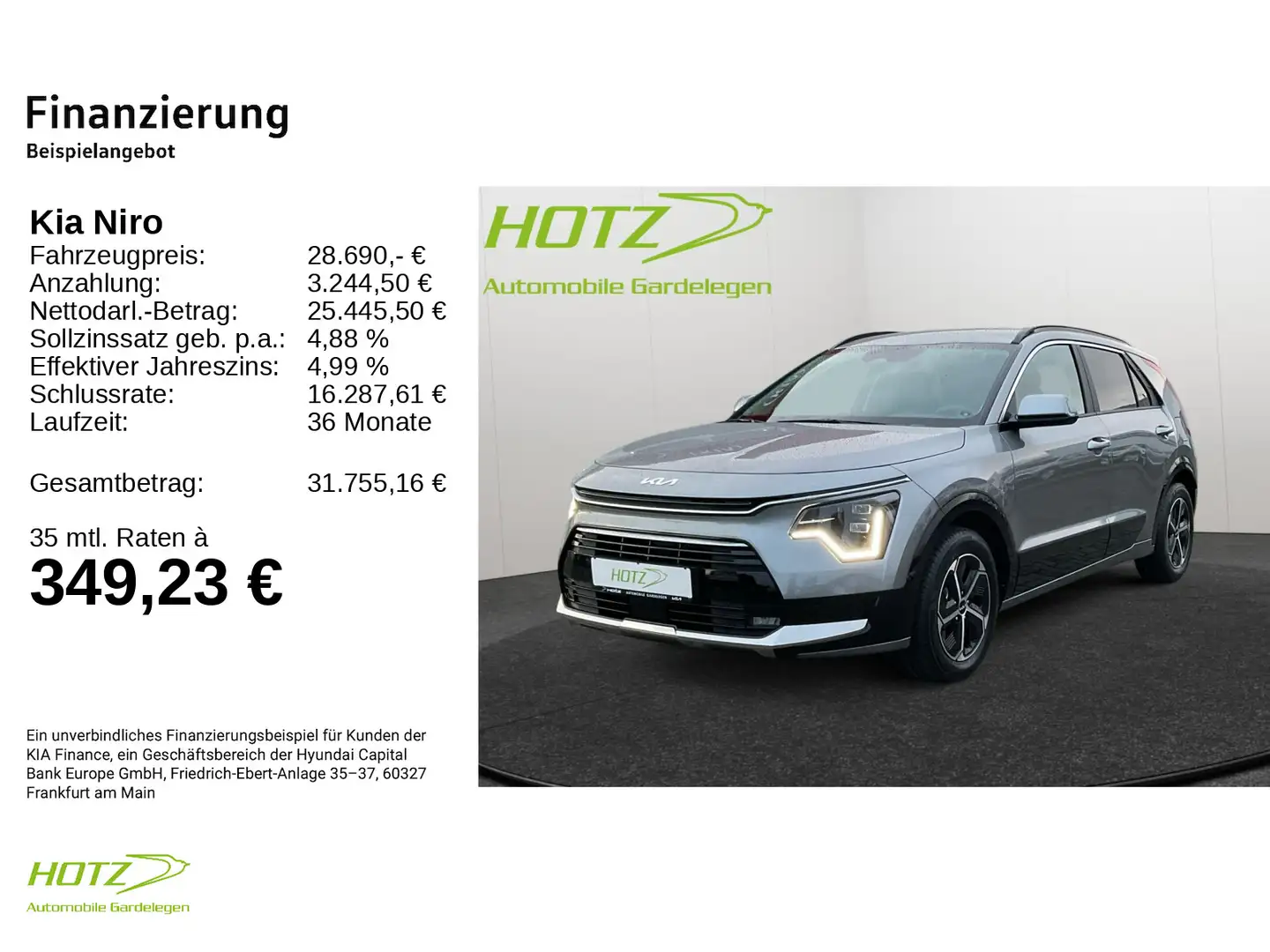 Kia Niro 1.6 HEV DCT Vision Komfort-Paket, Style, AH Grau - 2