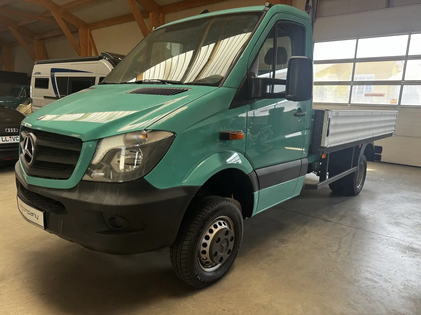 Mercedes-Benz Sprinter 513 CDI 4x4 Allrad Pritsche AHK 3.5t Grün - 1